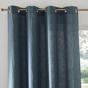 Gordijn in gewassen linnen met oogjes Onega