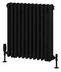 Eastbrook Rivassa 3 koloms radiator 55x60cm staal 979W zwart mat