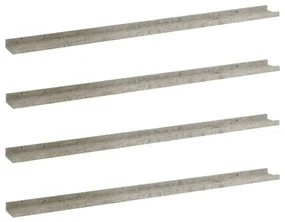 vidaXL Wandschappen 4 st 115x9x3 cm betongrijs