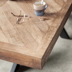 DTP Home Masterpiece Einstein Teak Eettafel Hongaarse Punt 260 Cm - 260 X 100cm.