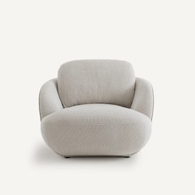 Fauteuil in mêleestof, bolvormig, Alpine