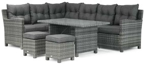 Dining Loungeset Wicker Grijs 8 personen Domani Furniture Beluga