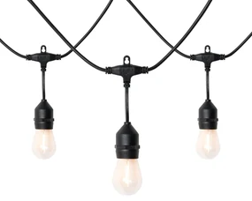 Buiten lichtsnoer 10m incl. LED 10-lichts solar - Russell Modern IP44 Buitenverlichting