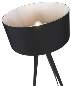 Moderne vloerlamp zwart met zwarte kap - Ilse Modern E27 Binnenverlichting Lamp