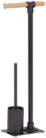 Wenko Forli wc-boy zwart/bamboe