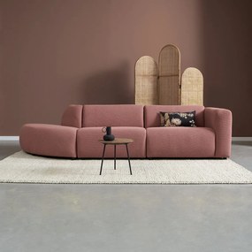 Rechte Bank Met Rond Element Links Terracotta Roze