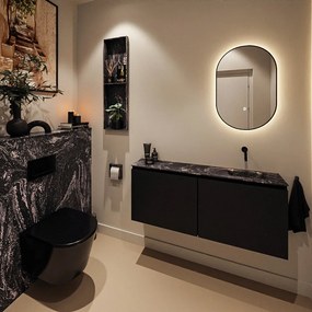 Mondiaz Ture DLux toiletmeubel 120cm urban met wastafel lava rechts zonder kraangat