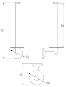 Best Design Nero dubbele reserve rolhouder zwart mat