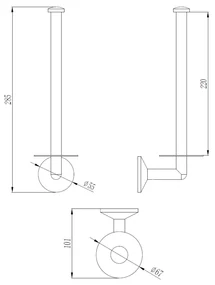 Best Design Nero dubbele reserve rolhouder zwart mat