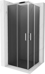 Mexen Rio vierkante douchecabine 80 x 80 cm, grafiet, chroom - 860-080-080-01-40