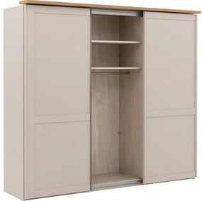 Goossens Kledingkast Riviera, Slaapkamerkast 250 cm breed, 217 cm hoog, 3 schuifdeuren
