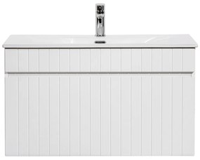 Comad Iconic White badkamermeubel 80cm met witte wastafel 1 kraangat