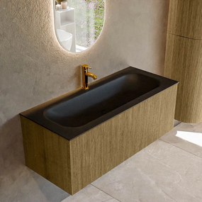 Mondiaz Kurve 110cm badmeubel dusk met 1 lade en wastafel big medium midden 1 kraangat urban