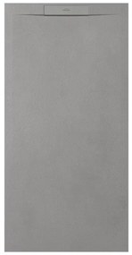 Zenon Essenza West Douchebak - 100x70cm - antislip - antibacterieel - mineraalmarmer - rechthoek - Ego pearl (grijs) 400000000000039776