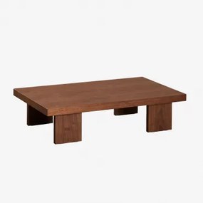 Rechthoekige Salontafel 100x60 Cm In Mdf Bernay Marrón Nogal Oscuro - Sklum