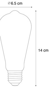 Set van 5 E27 dimbare LED lampen ST64 clear 5W 600 lm 2700K