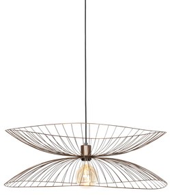 Smart hanglamp met dimmer donkerbrons met dubbele kap incl. Wifi G95 - Pua Design E27 rond Binnenverlichting Lamp