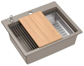 granieten spoelbak KURT 110 WORKSTATION BEIGE