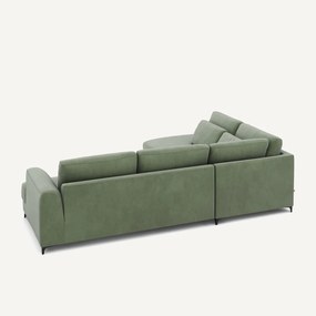Omvormbare hoekbank links, fluweel, Marsile