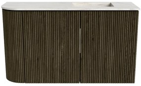 Mondiaz Joya DLux 70cm toiletmeubel ronding links shadow met wastafel faye rechts 1 kraangat ostra