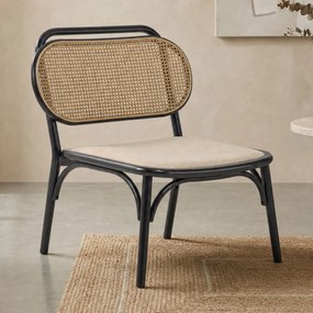 Retro Webbing Fauteuil Zwart