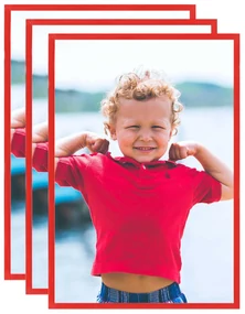 vidaXL Fotolijsten 3 st voor tafel 13x18 cm MDF rood