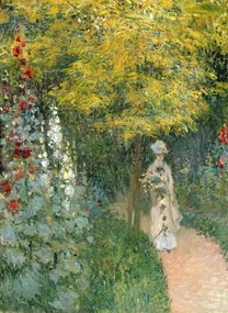 Kunstreproductie Rose Garden, 1876, Monet, Claude