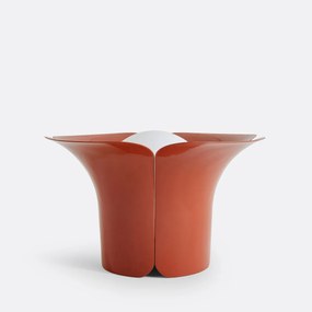 Lamp in tulpvorm, staalmetaal en opaline, Tessen