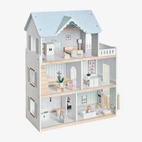 Elizabeth Kids Houten Poppenhuis Natuurlijke Kleuren - Sklum