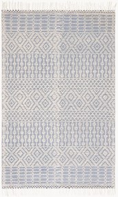 Handgeweven laagpolig wollen vloerkleed Vanya