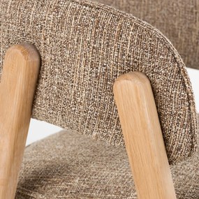 Zuiver Bright Eiken Eetkamerstoel Met Armleuningen Bruin