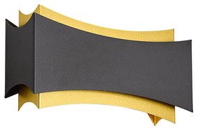 Moderne wandlamp zwart met goud - Plats Modern G9 Binnenverlichting Lamp