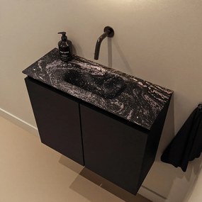 Mondiaz Ture DLux toiletmeubel 60cm urban met wastafel lava midden zonder kraangat