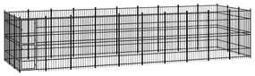 vidaXL Hondenkennel 27,65 m² staal