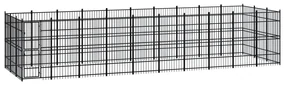 vidaXL Hondenkennel 27,65 m² staal