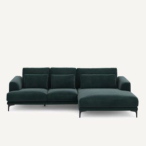 XL hoekbank rechts in fluweel, MARSILE