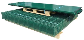 vidaXL Dubbelstaafmatten en palen 2008x2230 mm 4 m groen