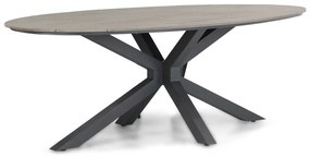 Dining Tuintafel ovaal ellipse 220 x 115 cm Aluminium/polywood Grijs Matara