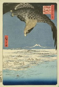 Kunstreproductie Eagle Over 100,000 Acre Plain at Susaki, Fukagawa ('Juman-tsubo'),, Ando or Utagawa Hiroshige