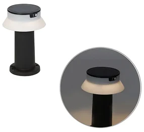 Staande buitenlamp zwart incl. LED met dimmer IP55 solar - Felice Modern Buitenverlichting