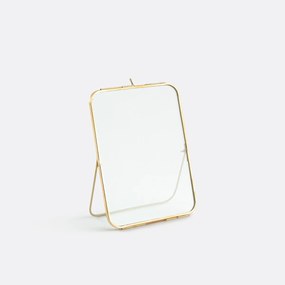 Staand fotokader in messing en glas, H23 cm, Uyova