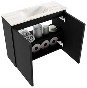 Mondiaz Ture DLux toiletmeubel 60cm urban met wastafel frappe midden zonder kraangat