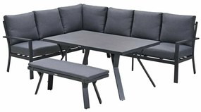 Garden Impressions Senja lounge dining set 4-delig links - mystic grijs