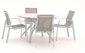 R&S Design Altea/Sora ø 127cm dining tuinset 5-delig stapelbaar