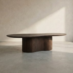 Eleonora Jordy Bruine Salontafel Organische Vorm - 130 X 70cm.