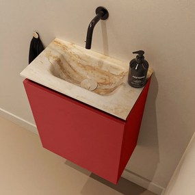 Mondiaz Ture DLux toiletmeubel 40cm fire met wastafel frappe midden zonder kraangat