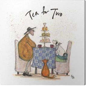 Schilderij op canvas Sam Toft - Tea for Two - Colour
