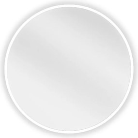 Mexen Loft ronde badkamerspiegel 50 cm, witte lijst - 9850-050-050-000-20