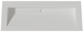 Lambini Designs Flora solid surface wastafel 120cm zonder kraangaten wit mat