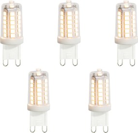 Set van 5 G9 LED lampen helder 3.5W 480 lm 3000K